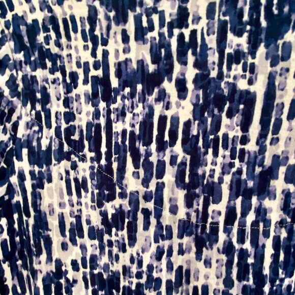 Simply Vera Vera Wang Blue Purple Print 1/2 Sleeve Caftan with Pockets Small NEW - Picture 8 of 11